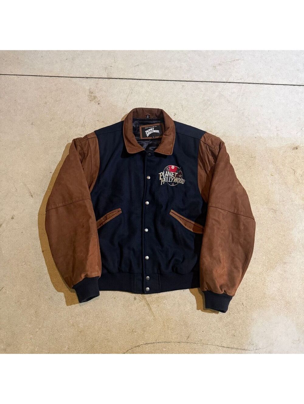 90's Planet Hollywood Las Vegas Bomber Jacket XL Embroidered
